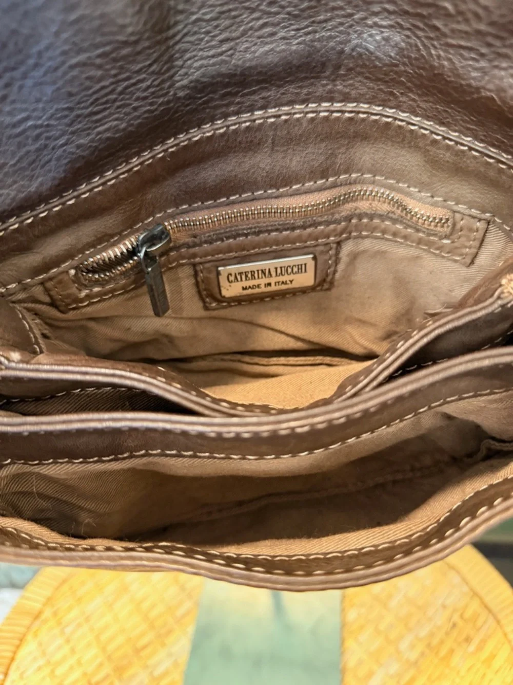 Vintage Caterina‎ Lucchi Leather Crossbody Bag